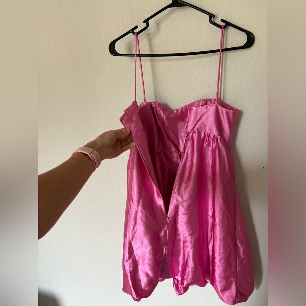 Y2K Jessica McClintock Rhinestone Embellished Bubble Hem Mini Dress - Picture 8 of 11
